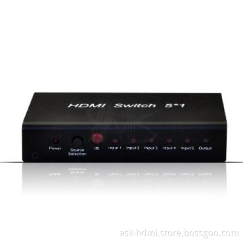 Audio video switcher 5 in 1 out